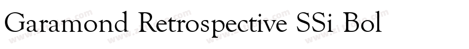 Garamond Retrospective SSi Bold字体转换